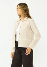 Marine Plaid Sweater Jacket