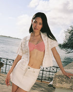 Short-Sleeve Crochet-Style Polo