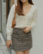 Ashton Mini Wool Tweed Skirt