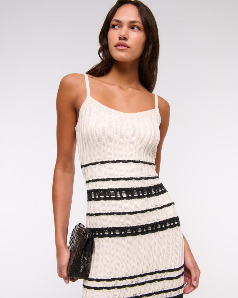 Crochet-Style Maxi Dress