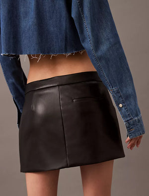 Faux Leather Mini Skirt