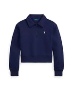 Girls Half Zip Boxy Sweatshirt