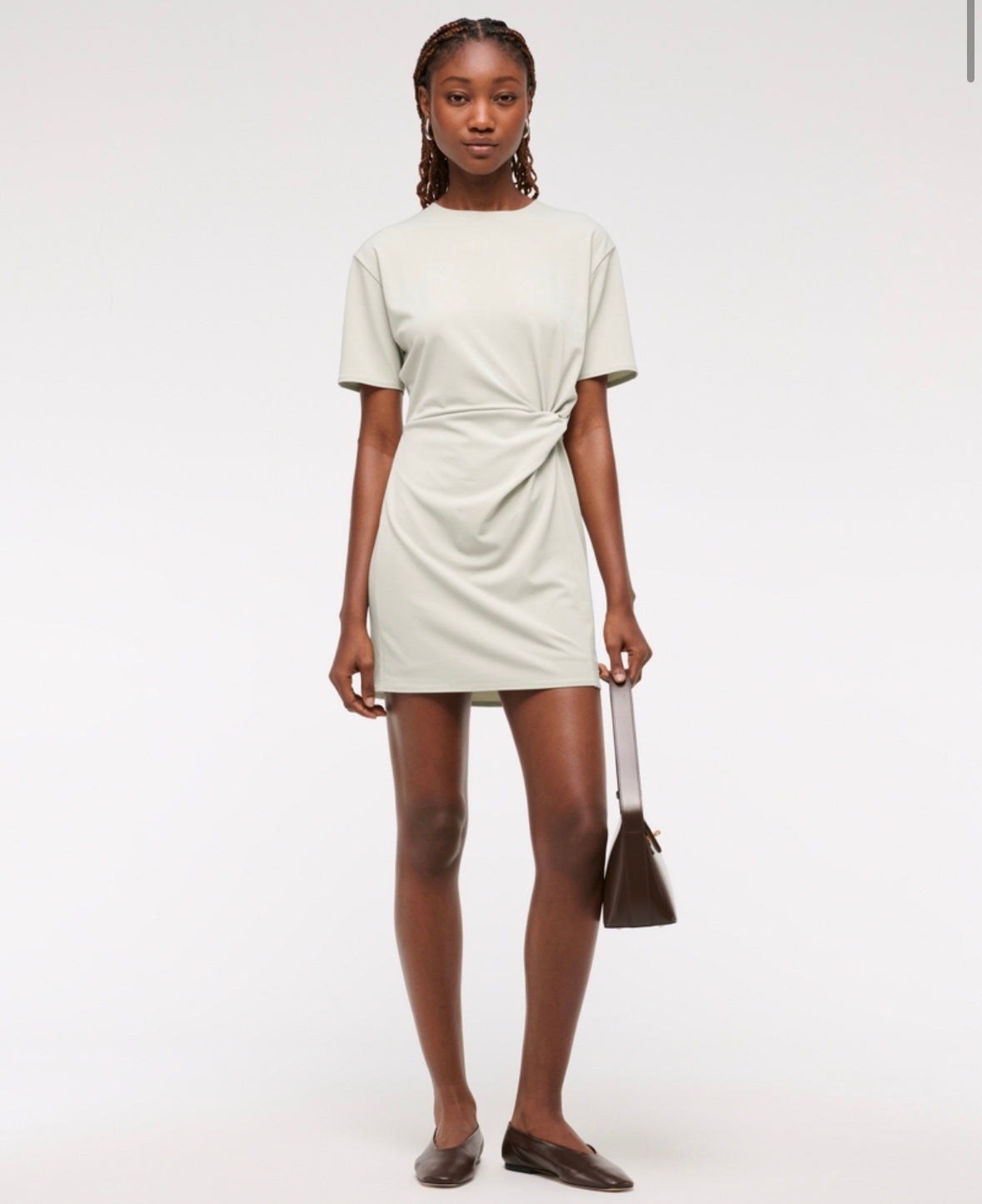 Side Knot Crepe Mini Dress