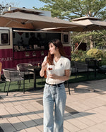 Girls Bear Short Sleeve Cable V-Neck Cardigan