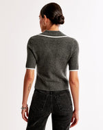 Notch-Neck Sweater Tee