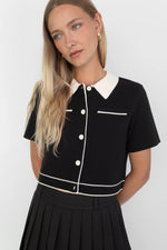 Cropped Knit Blouse + Skirt Set