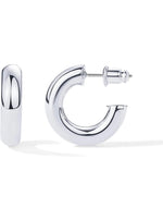 14K Gold Plated Lightweight Chunky Open Loops