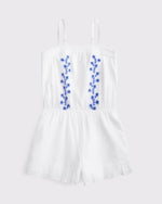 Girls Smocked Tube Top Romper