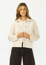 Marine Plaid Sweater Jacket