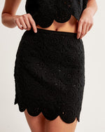 Crochet-Style Mosaic Tile Mini Skirt