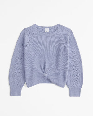 Girls Twist-Front Sweater