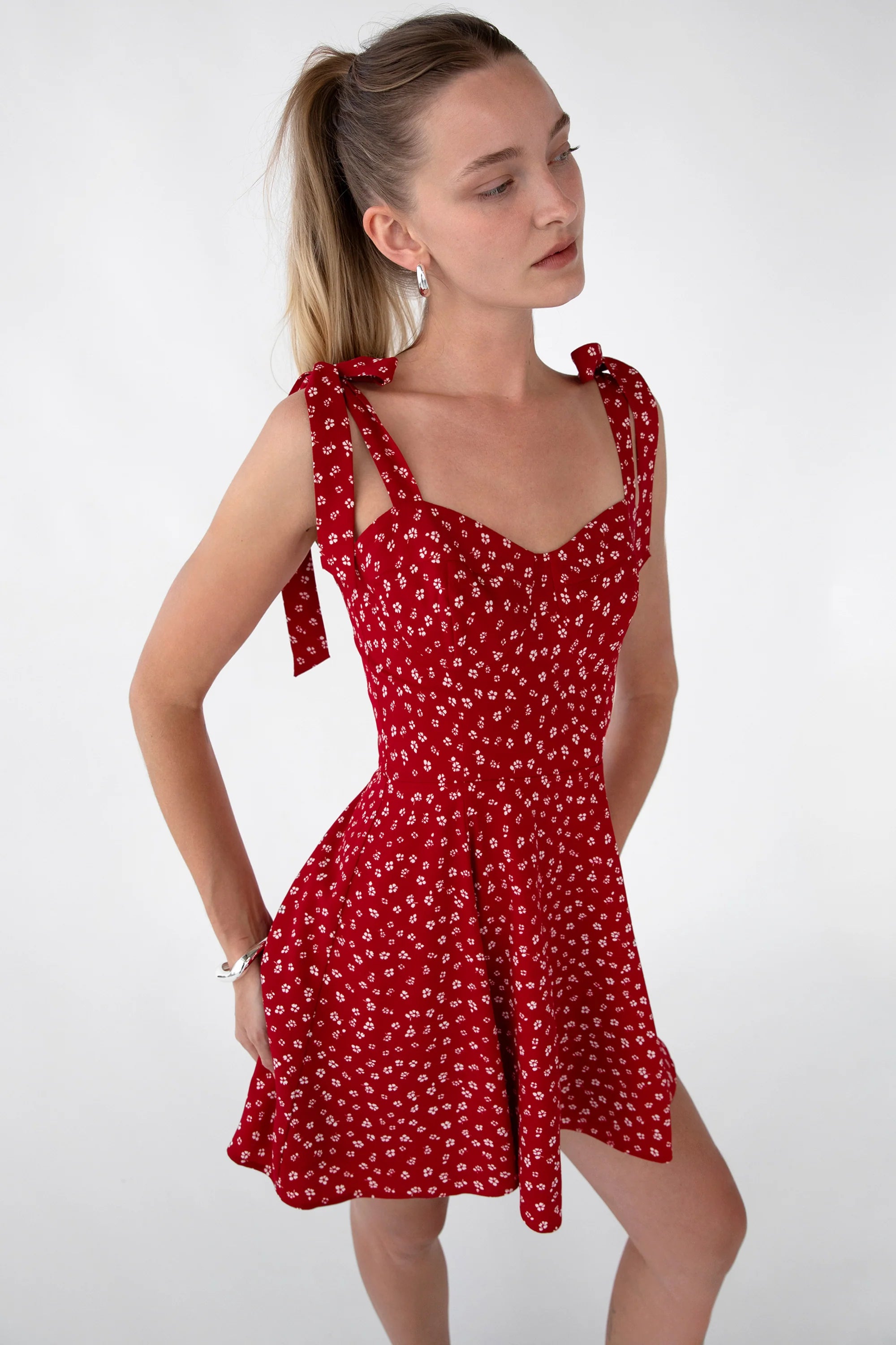 Floral Bustier Mini Dress