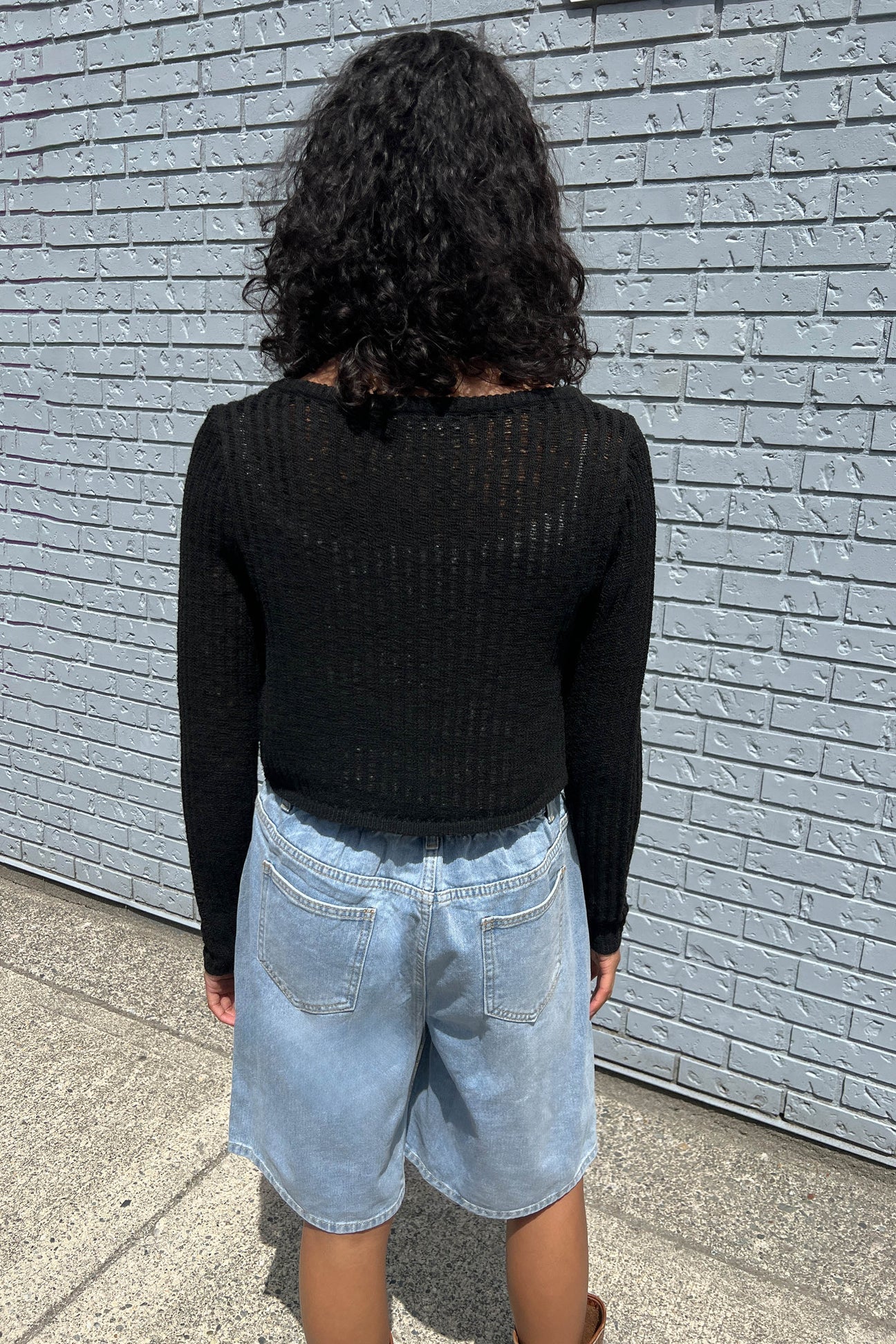 Cropped Crochet Cardigan