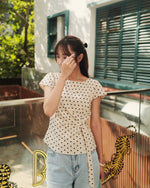 Amelie Polka Wrap Top