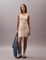 Cotton Rib Logo Graphic Tank Dress