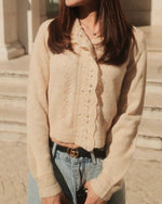 Lauren Wavy Collar Cardigan