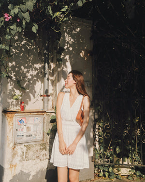 Ethereal Floral Embroidered Mini Dress