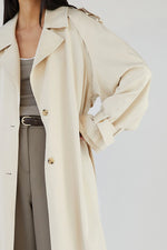 Flowy Tencel Trench Coat