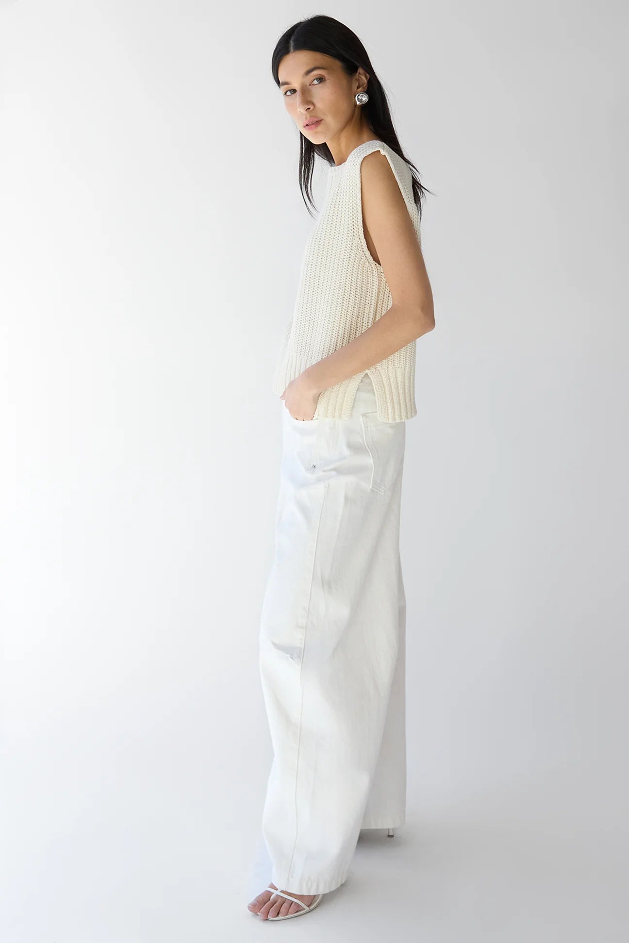 High Neckline Knit Tank