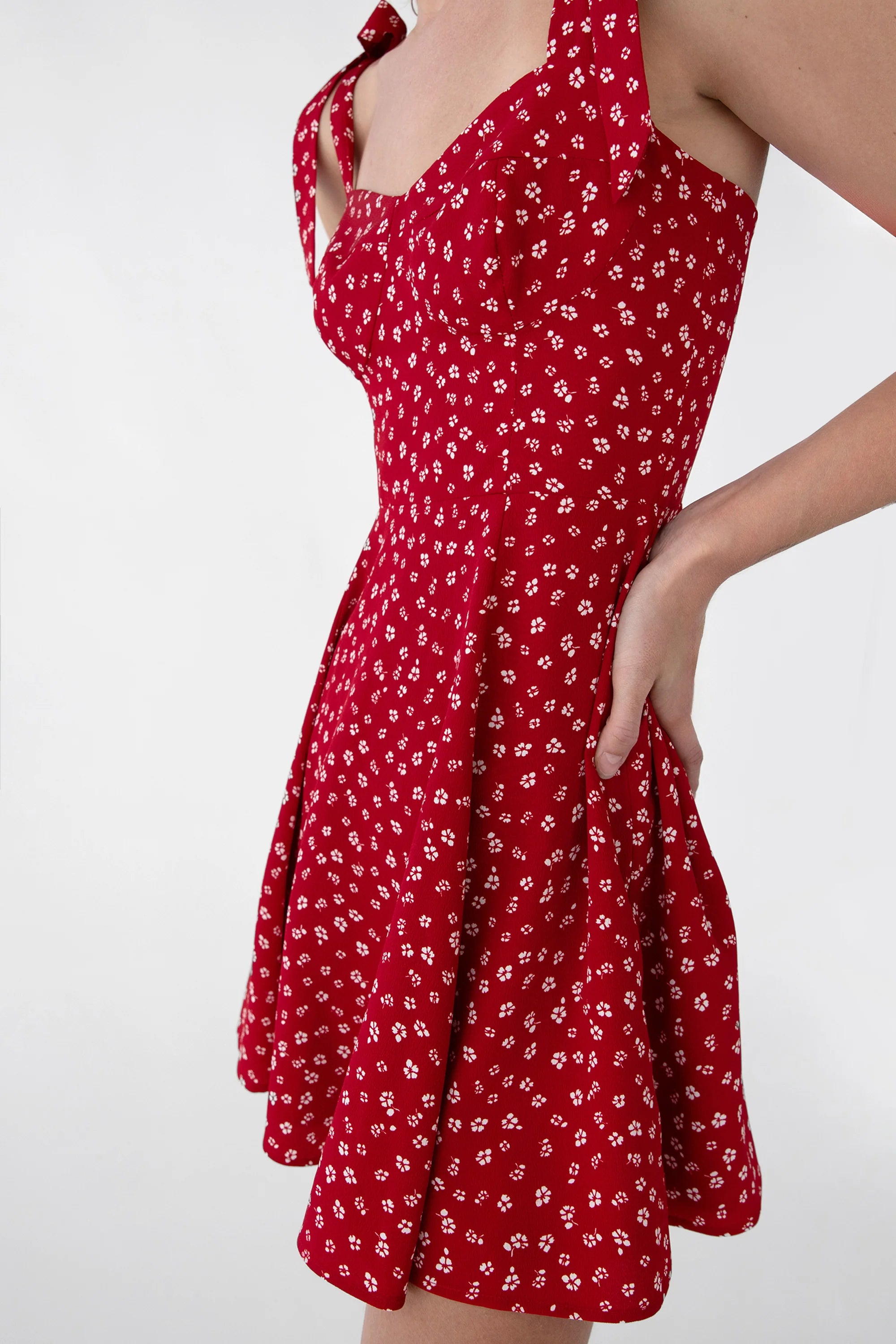 Floral Bustier Mini Dress