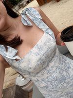 Tie-Strap Tiered Midi Dress