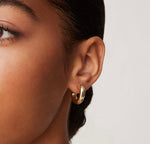 14K Gold Plated Lightweight Chunky Open Loops