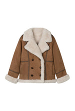 Callen Suede and Fur Faux Shearling Coat