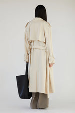Flowy Tencel Trench Coat