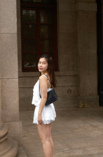 Girls Pintuck Button Through Peplum Top