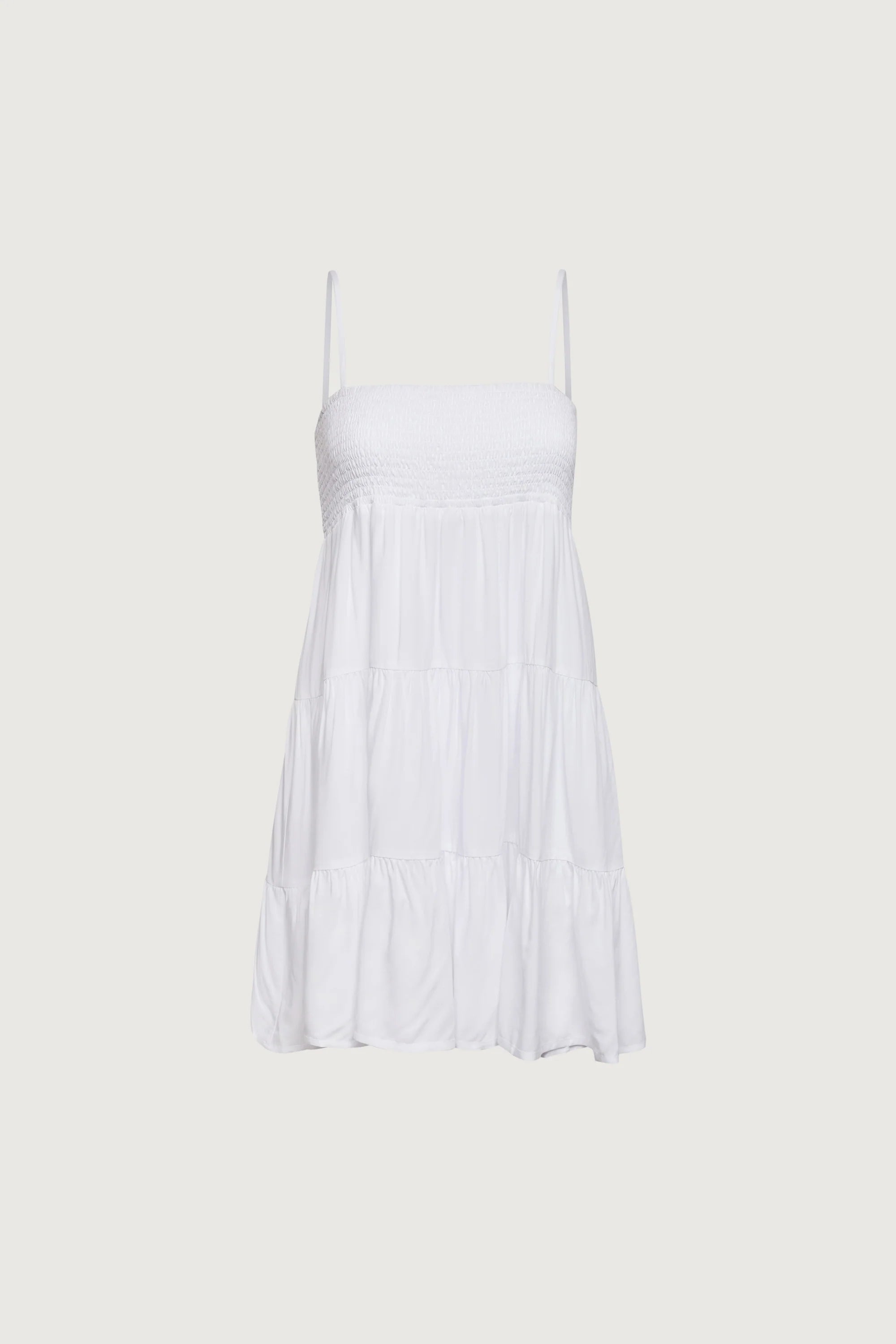 Smocked Tiered Mini Dress