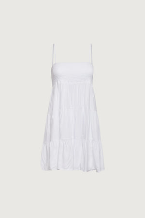 Smocked Tiered Mini Dress