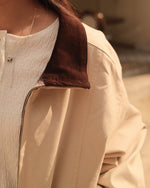 Genevieve Contrast Collar Reversible Jacket