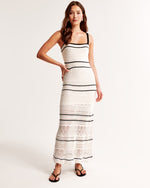 Crochet-Style Maxi Dress