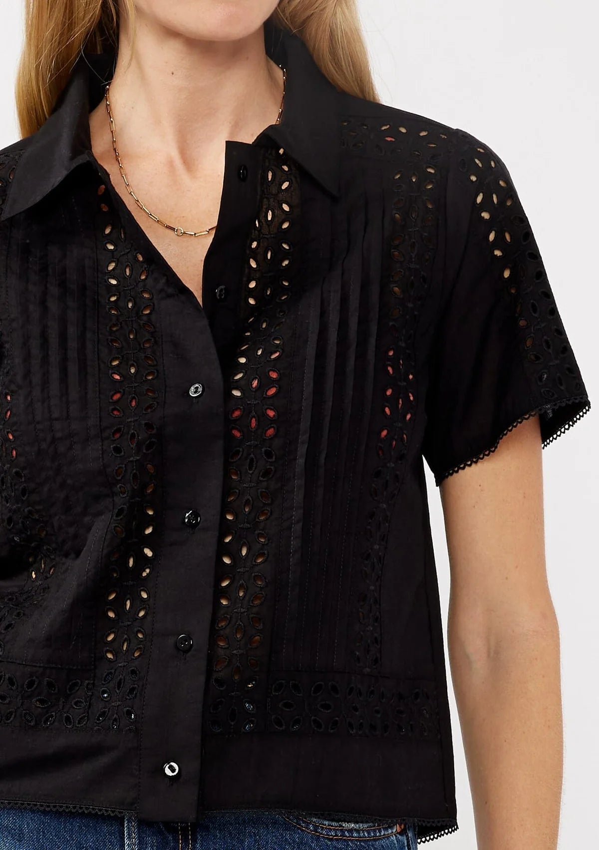 Varya Floral Eyelet Shirt
