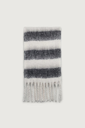 Patterned Scarf with Tassels