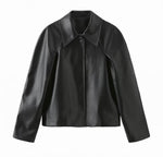 Oversized Faux Leather Jacket