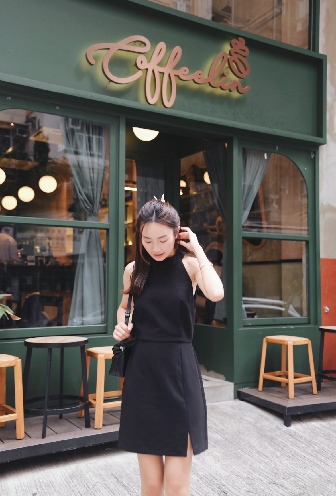 Whisper Racer Neck Dress