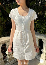 Short Sleeve Pleated Lace Dress