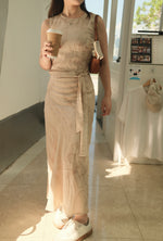 Hebe Yarn Dye Midi Dress