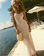 Crochet-Style Maxi Dress
