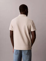 Men Woven Monologo Classic Polo Shirt
