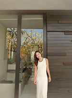 Resort Contrast Midi Knit Dress