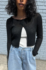 Cropped Crochet Cardigan
