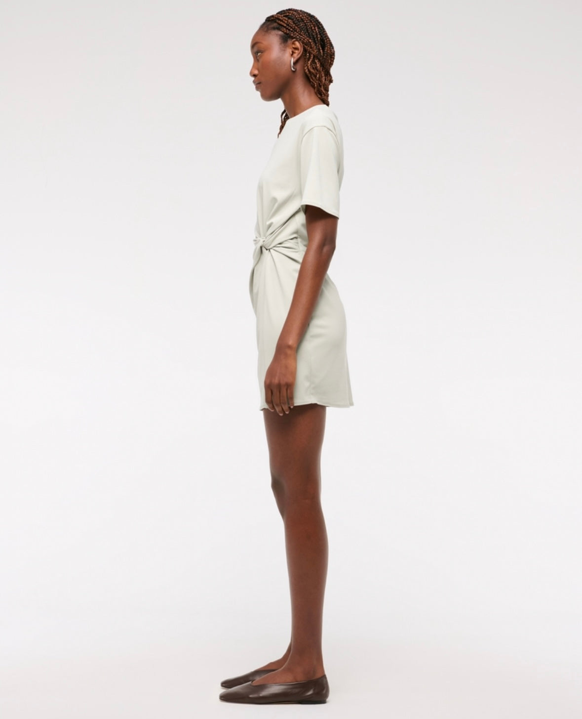 Side Knot Crepe Mini Dress