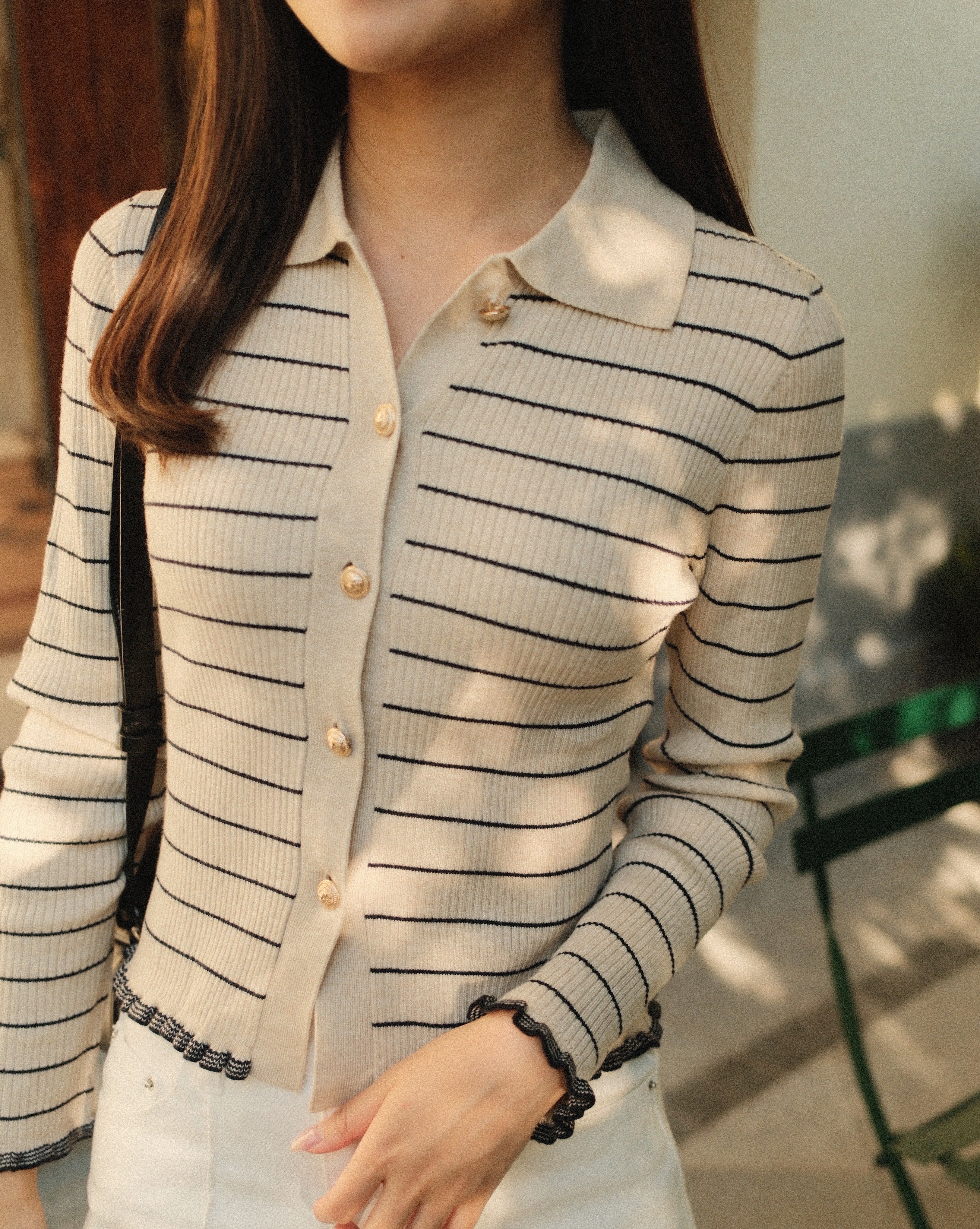 Oakleigh Stripe Knit Cardigan