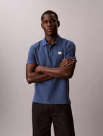 Men Woven Monologo Classic Polo Shirt