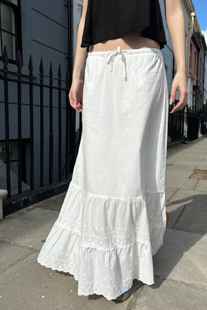 Embroidered Midi Skirt