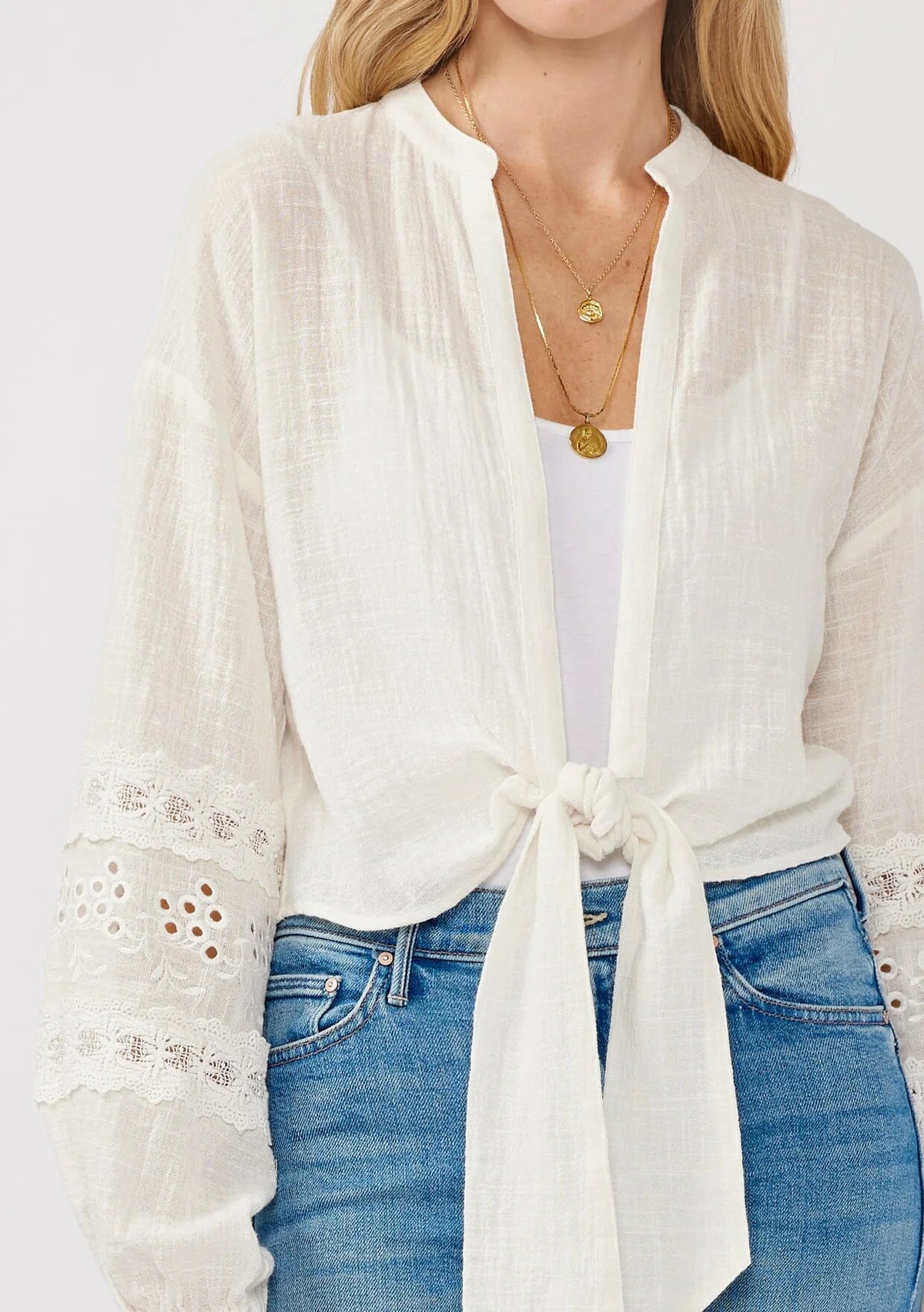 Gina Tie Front Blouse