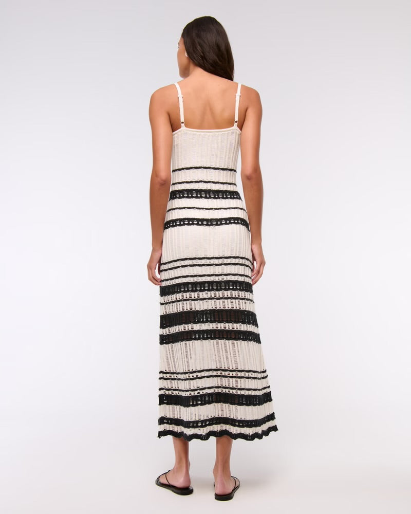 Crochet-Style Maxi Dress