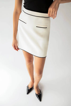 Button Up Sweater Vest+Skirt Set